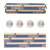 Nickel Coin Wrappers, 100 Flat Striped Coin Wrappers
