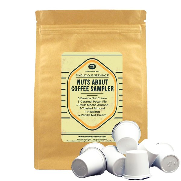 Nuts About Coffee Pods Variety Pack of Coffee Pods by Coffee Beanery | 20ct Flavored Coffee Pods Medium Roast Coffee Pods| 100% Specialty Arabica Coffee| Gourmet Coffee Pods