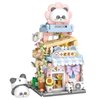 MEIEST Mini City Shop Street View Building Blocks Model Set,Simulation Panda Architecture Collection Particle Construction Building Bricks Toy,Home Decor (Flower Shop)