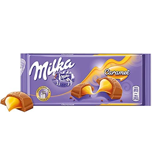 Milka Milk Chocolate with Caramel Filling 100 g