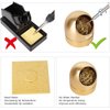 Kaisiking Soldering Iron Tip Cleaner Solder Tip Cleaning Wire and Holder Station Soft Coiled Brass with 3 Pcs Solder Tip Cleaning Wire and 1 Pcs Holder For Cleaning Soldering Irons and Tips
