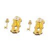 4 Set Gold 1/12 Miniature Door Knob Lock and Key Dollhouse Decoration Accessories，Dollhouse Accessories，Dollhouse Decor