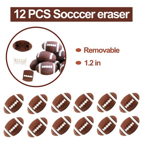 Football Party Favor Set 108 Pcs Rugby Rubber Treat Box Stickers Silicone Bracelet Tattoo Stickers Key Buckle Prefect for Football Theme Party and Birthday Party Supplies Decorations