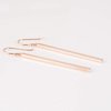 Minimalist Rose Gold Plated Long Vertical Bar Drop Earrings - Hypoallergenic, Versatile Geometric Design Fashion Jewelry for Women and Girls by MJLULU