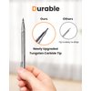 Tungsten Carbide Scriber, Knurled Aluminum Handle, 4-Pack with Bonus Marking Tips and Steel Ruler, Ideal for Detailed Crafting and Carving