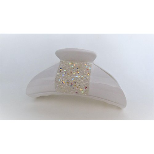 Generic Iridescent crystal white hair claw clip