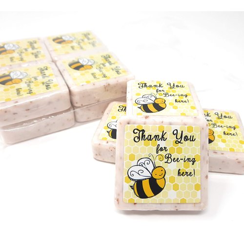12 Bee Thank You Soap Favors - 1.5oz Soap Favors - Bee Party Favors - Bee Wedding Favors - Bee Birthday Favors