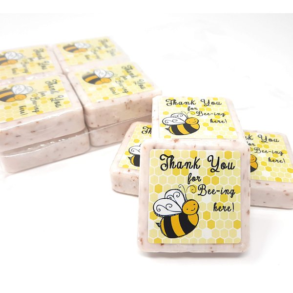12 Bee Thank You Soap Favors - 1.5oz Soap Favors - Bee Party Favors - Bee Wedding Favors - Bee Birthday Favors