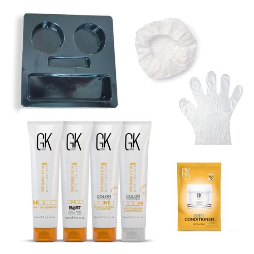 GK HAIR Global Keratin The Best Smoothing Keratin Treatment Kit (3.4 Fl Oz/100ml) Professional Brazilian Complex Blowout Straightening For Silky Smooth & Frizzy Hair