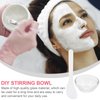 Beaupretty 1 Set Facial Masks Mixing Stirring Bowl with 5 Brushes Sticks DIY Glass Bowls Mixing Stick SPA Cosmetic Beauty Tool