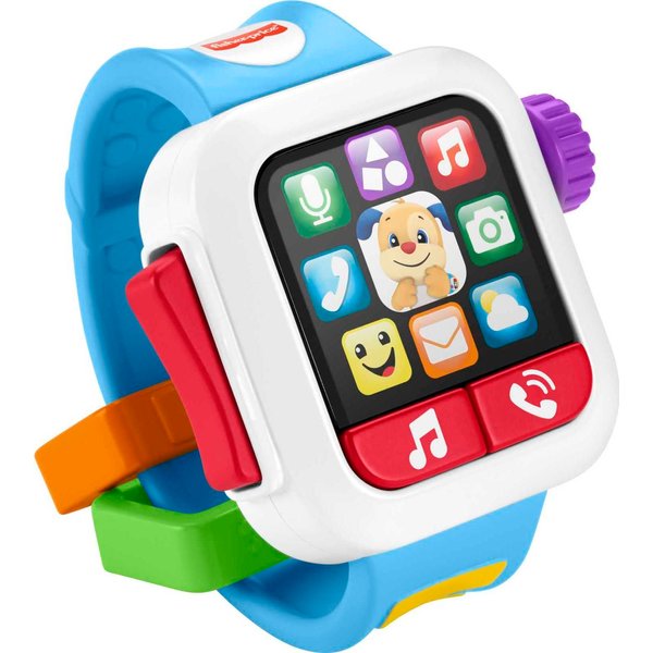 Fisher-Price Laugh & Learn Baby to Toddler Toy Time to Learn Smartwatch with Lights & Music for Pretend Play Ages 6+ Months