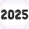 Black 2025 Balloons - 16 Inch, 2025 New Year Balloons for New Years Decorations,2025 Balloons Black for New Years Eve Party Decorations Supplies