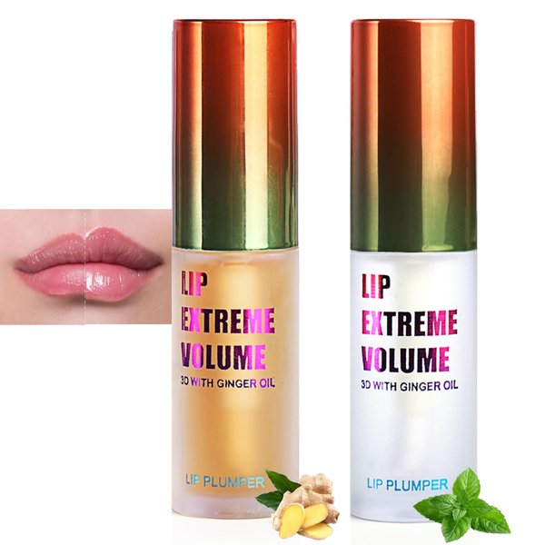 Rosarden Lip Plumper Set - Lip Plumper Extreme - Plumping Lip Gloss - Lip Enhancer Plumper - Lip Moisturizer for Dry Lips - Lip Filler Plumper - Volumize Lips Instantly for Thicker & Fuller Lips