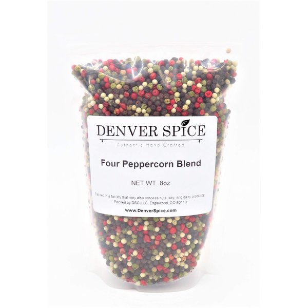 Four Peppercorn Blend, Rainbow - 1/2Lb (8oz) Colorful Classic Peppermill Blend