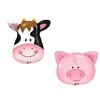 COW PIG Farm BARNYARD Barn Head Shaped Party ANIMALS Mylar Foil BALLOONS