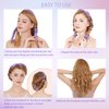 MOODKEY Heatless Curling Rod Headband, 63inch Purple Long Heatless Curls Headband, Soft Hair Curlers to Sleep In(Purple)