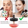 RICRIS Makeup Brush Cleaner and Dryer Machine Deep Clean Fast Dry, Make up Brush Cleansers Tools with 8 Elastic Rubber Connector Fit Most Cosmetic Brushes