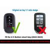 REPROTECTING Silicone Rubber Key Fob Cover Compatible with (5 Buttons) 2022 2023 2024 Honda Accord Civic HR-V CR-V Pilot Sport SI EX EX-L Touring (Black Grey)