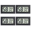 4 Pack Mini Digital Electronic Temperature Humidity, Meters Gauge Indoor Thermometer Hygrometer LCD Display Fahrenheit (?) for Reptile Tank Humidors Greenhouse Garden Cellar Jars Closet