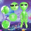 KIMOBER 2PCS Giant Inflatable Alien,Jumbo Green 60 Inch PVC Blow Up Martian Aliens Prop for Party Decorations Birthday Space Theme Party Halloween Easter Christmas