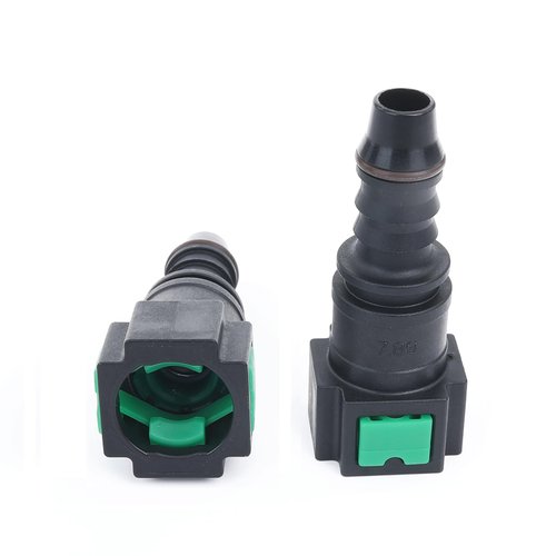 AC PERFORMANCE 2PCS Plastic Fuel Fitting Quick Connect Female 5/16 Tube to Male 3/8 Barb