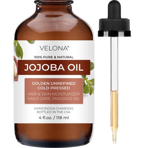 Jojoba Oil - 4 Fl Oz (With Dropper) | 100% Pure and Natural | Golden, Unrefined, Cold Pressed, Hexane Free