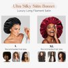 YANIBEST Silk Bonnet for Sleeping Satin Bonnet Hair Bonnets for Women and Men Double Layer Ajustable Bonnet for Curly Braids Hair