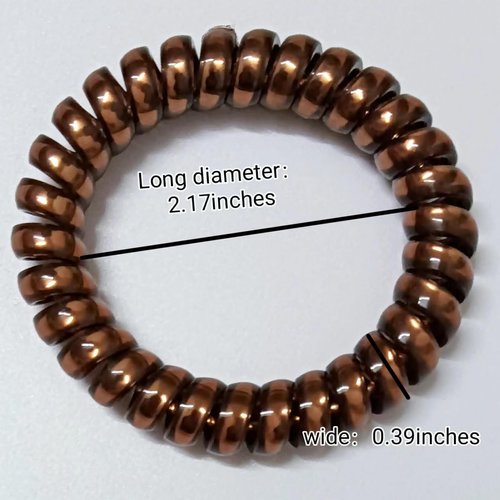 NAIKV 10 Pieces ofSpiral Hair Bands,Spiral Hair Ties, Elastic Curls, Wrinkle Free Telephone Cable Hair Bands, Women's PonyTail Hair Accessories