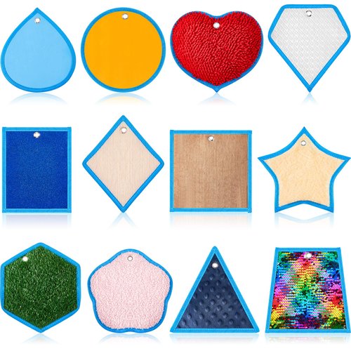 Liliful 12 Set Sensory Mats Mini Assorted Textured Sensory Floor Tiles Play Mat Tiles Sensory Wall Panel Educational Tactile for Autism Sensory Room Wall(Fresh, 8.66 Inch)