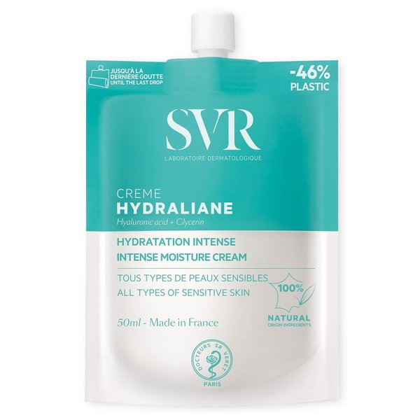 SVR Hydraliane Face Lotion - Hyaluronic Acid & Glycerin - All Skin Types, Even Sensitive. 24hr Hydrating Cream with 100% Ingredients of Natural Origin. Moisturizer for Babies, Kids & Adults, 1.7 fl.oz