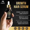 Elevate Multi-Peptide Hair Growth Serum Caffeine + Biotin Peptide Density for Fuller Thicker Visibly Longer Natural Hair Regrowth – Vegan Hair Growth Scalp Serum Hair Loss Treatment for Thinning Hair