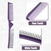 VOCOSTE Portable Folding Hair Comb, Travel Portable Folding Mini Hair Comb, Travel Small Foldable Hair Brush Hair Comb for Curly, Wet, Dry, Long Hair, Purple