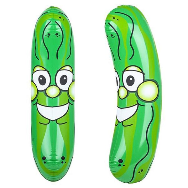 ArtCreativity 36 Inch Pickle Inflates, Set of 2, Inflatable Food Toys with a Cute Smile, Fun Birthday Party Decorations Supplies, Durable Water Pool Toys for Kids, Fun Pickle Party Favors