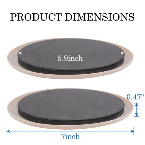 Furniture Sliders for Carpet, 8 Pcs 7" Round Furniture Moving Sliders, Heavy-Duty Furniture Movers - Reusable Carpet Sliders, Move Any Item Quickly, Easily and Safe!