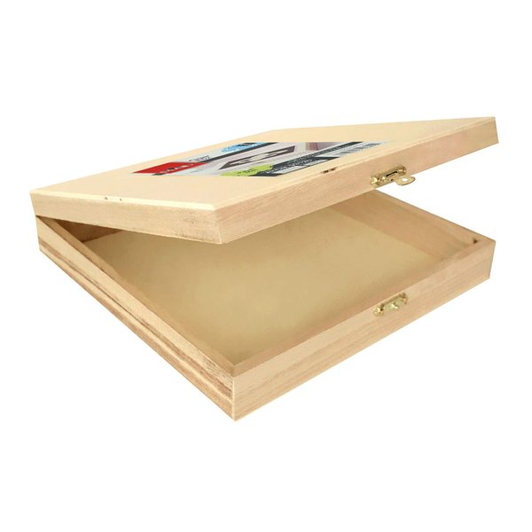 Plaid 40645e Natural Wood Cigar Box, Beige, 1.7" H X 8.3" L X 8.1" W