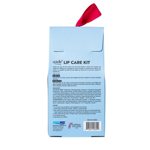 epielle Lip Care Kit | Lip Glow Oil Cherry (6mL) + Lip Sugar Scrub (20g) | Hydrate & Exfoliate for Soft, Smooth Lips | 2-Piece Set for Daily Lip Care