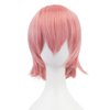 12 Inches Unisex Short Cosplay Hair Party BOB Wig with Bangs Halloween Costume Wigs (Pink)
