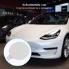 Front Tow Hook Cover for Tesla Model 3 2017-2023 White Front Bumper Tow Hook Cover Cap