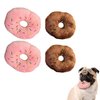 Hydrodogz 4 Pack Doggie Donuts Squeaky Plush Dog Toy Assortment Bundle Lot, Cute Interactive Toys for All Breeds and Sizes