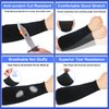 3 Pairs Arm Protectors for Thin Skin and Bruising Cut Resistant Forearm Sleeve Level 5 Arm Burn Protection Sleeve (Black, Blue, Grey,9.8 Inch)