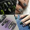 editTime 3D Metal Punk Nail Charms Jewels Kit, 300pcs Alloy Chrome Cone Rivet Spike Snake Skull Studs with 9pcs Big Glass Pointed Bottom Rhinestones and 200pcs Flatback Resin Rhinestones (silver)