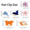 6PCS Sea Animals Small Hair Claw Clips for Women Girls Mini Ocean Hair Clip Beach Hair Accessories with Sturdy Grip Keep Hairstyle for Thick or Thin Hair
