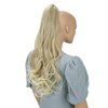CAISHA 24" Long Hair Clip On Ponytail Extension Heat-Resistant Synthetic Hairpiece Slightly Wavy Blond Mix H42