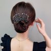 2 PACK Rhinestone Pearl Hair Bun Maker, Elegant Lazy Hair Curler, Crystal Hair Bun Maker, French Hairstyle Twist Bun Maker, Elegant Hair Accessories For Women Girls