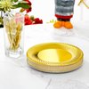 N9R 60pcs Gold Plastic Dessert Plates with Mini Forks, Include 30pcs Disposable Dessert Plates 7 inch, 30pcs Gold Appetizer Forks 3.94 inch, Premium and Comfortable for Wedding Birthday Party