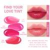 Bekoeen 4PCS Lip Tint Stain Set, Mini Liquid Water Tint,Korean Lip Gloss Moisturizing Natural,Long Lasting Waterproof,Multi-Use Lip and Cheek Tint