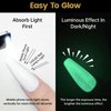 YTD Likomey Glow in the Dark Gel Polish,15ml White Green Luminous Glow Effect UV Nails Gel,Fluorescent Bright Neon Shiny Salon Home DIY UV Manicure Nail Art Varnish,YG379