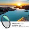 K&F Concept 77mm Ultra-Low Reflectivity Circular Polarizers Filter 28 Multi-Layer Coatings Ultra-Slim High Definition Polarizing Camera Lens Filter (Nano-X Series)