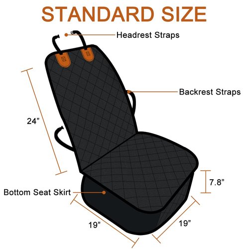 Paw Jamboree Scratch-Proof Pet Car Seat Cover Front Seat Non-Slip Car Seat Protector for Dogs Bucket Seat Cover for Dog for Trucks, Cars & SUVs