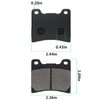 LOCOPOW Front & Rear Brake Pads for Yamaha Vstar V Star 1100 Classic Custom XVS1100 1999 2000 2001 2002 2003 2004 2005 2006 2007 2008 2009